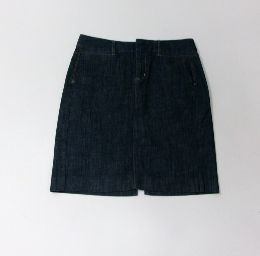 Womens RETRO Vintage GAP JEANS Denim Dark Indigo Jeans Skirt Size 6