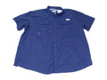 Magellan Outdoors Mens Fish Gear BLUE Shirt  Relaxed Moisture Wicking Size 3XL