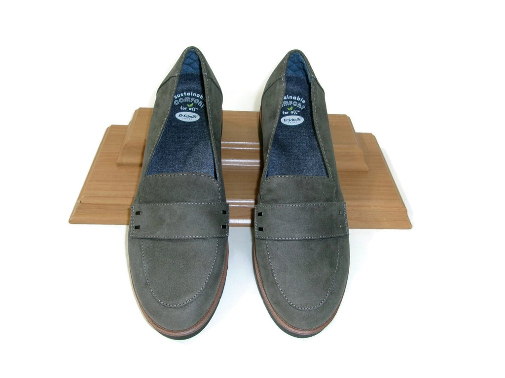 Dr. Scholl's Womens Gray Shoes Size 6.5 M Stylish  Grow Up Loafers Slip Ons