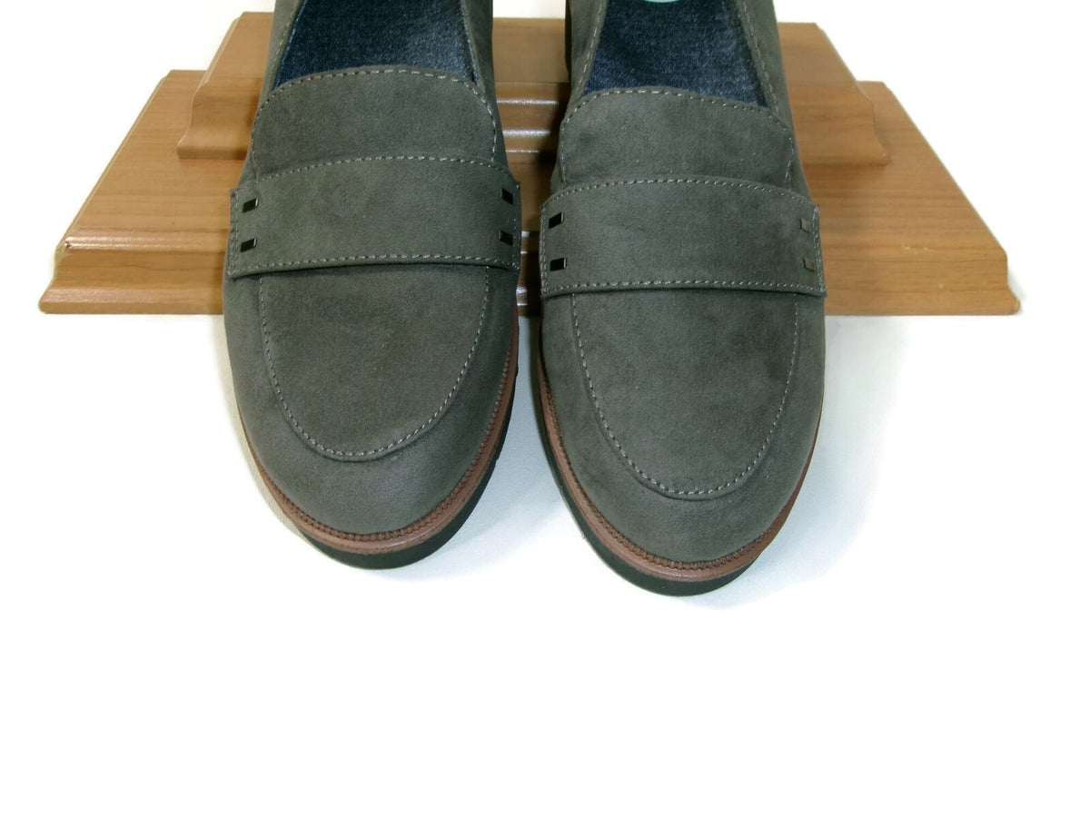 Dr. Scholl's Womens Gray Shoes Size 6.5 M Stylish  Grow Up Loafers Slip Ons