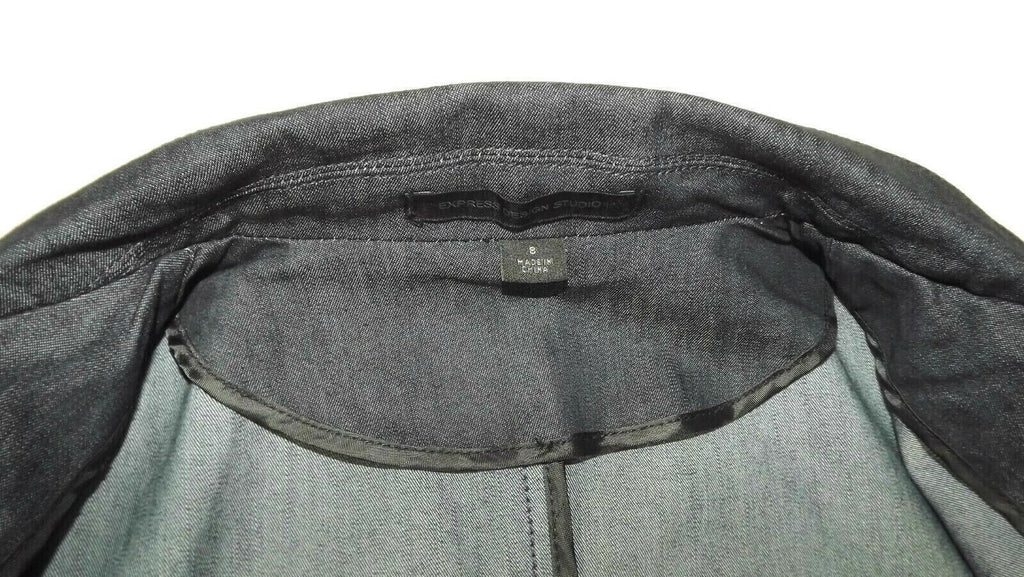 EXPRESS DESIGN STUDIO  Dark Denim  Womens Jean Jacket Blazer Size 8