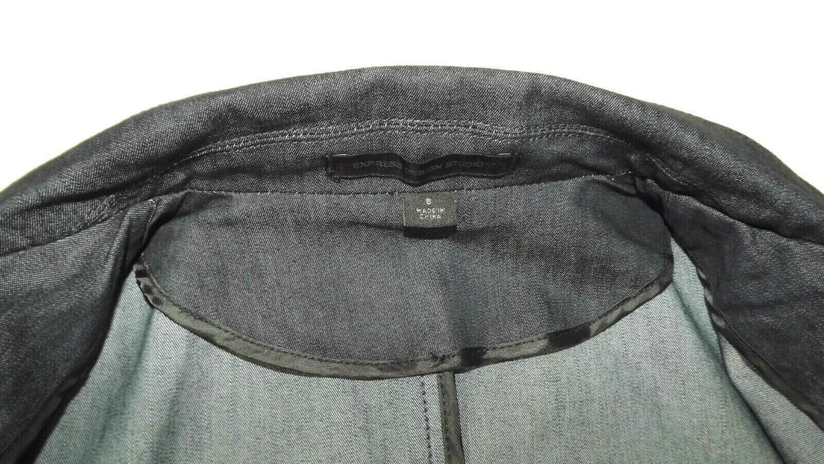 EXPRESS DESIGN STUDIO  Dark Denim  Womens Jean Jacket Blazer Size 8