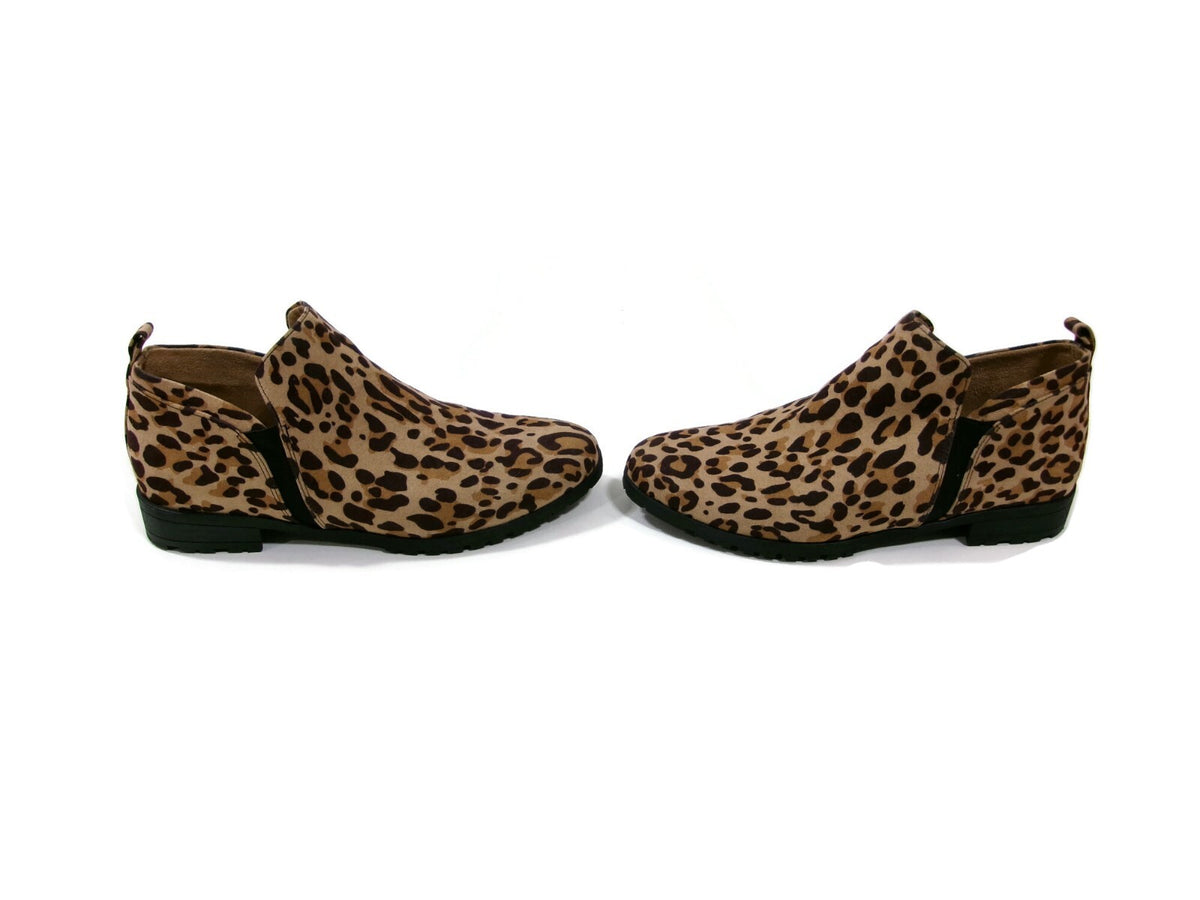 Dr. Scholl's Womens Comfort Leopard Animal Print Booties Shoes Size 7.5 M