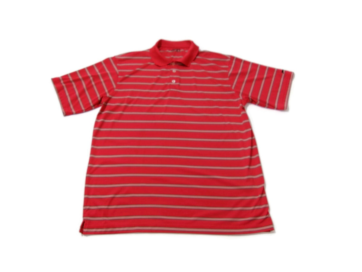 Slazenger Polo Shirt Mens XL Orange Red Pattern Golf Short Sleeve  Embossed