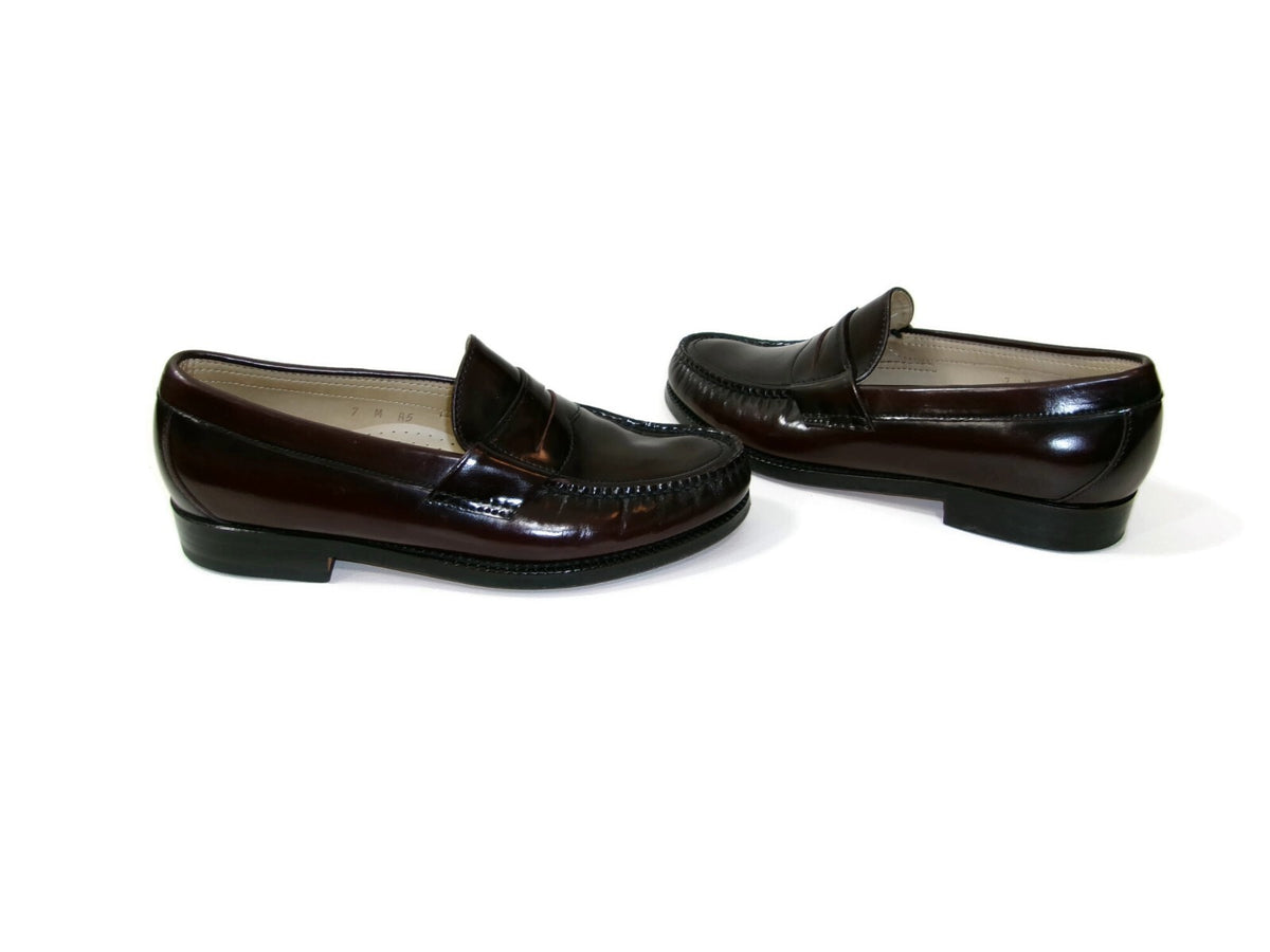 SAS Mens Classic Leather Penny Loafers Shoes Size 7 M Brownish Cordovan  Slip On