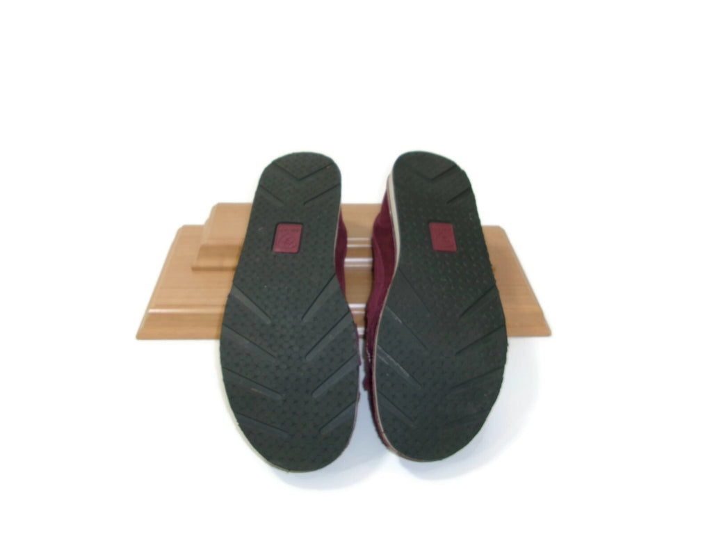Ariat Womens  Shoes Size 7 B Burgundy Suede  Tassels Fringed Moccasins Loafers