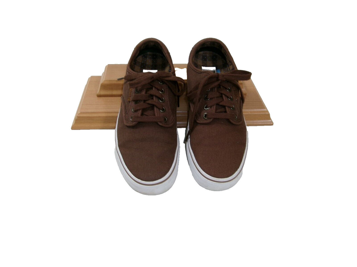 Mens VANS Pro Low Top Ultra Cush Lite Dark Brown Canvas Skate Shoes Size 6.5
