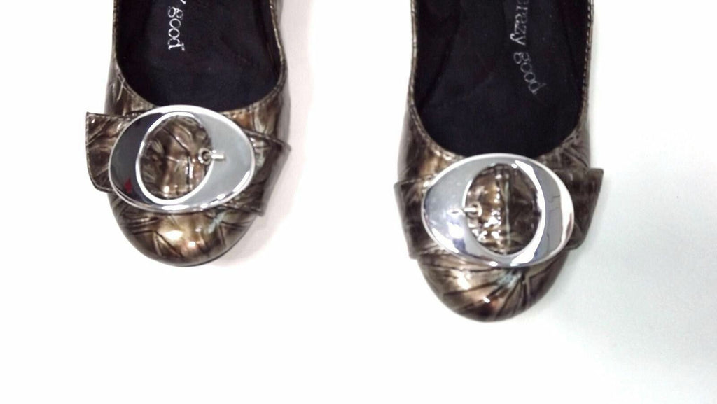 Dr Scholls Womens Flats Shoes Size 7 M Feel Crazy Good Collection Pewter Brown