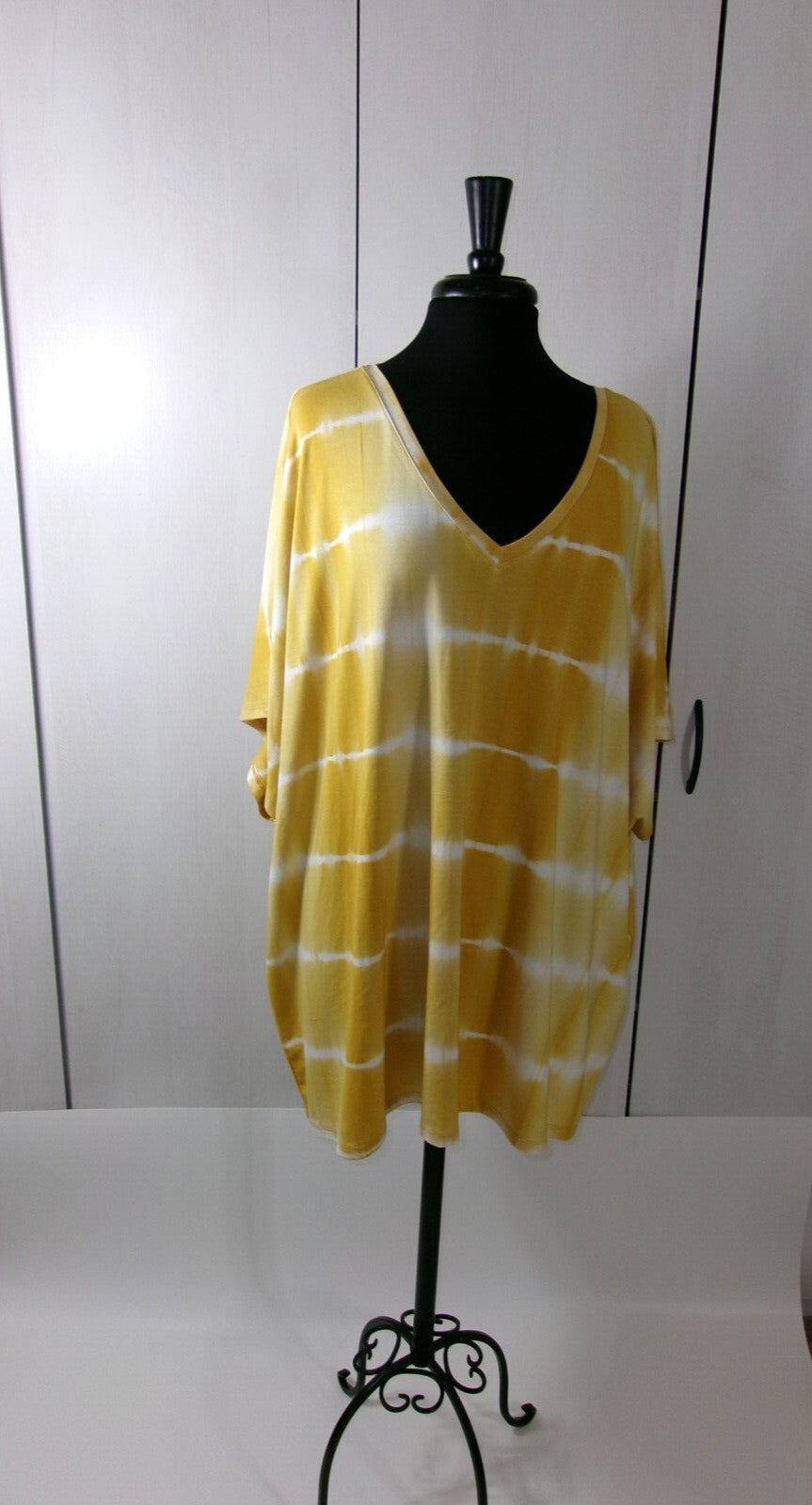 Wonderly Yellow GOLD V neck Comfy Cute Tee Top Womens Plus Size 4X