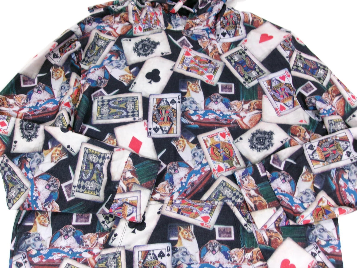Mens Fresh Prints Of Bel-Air Casino Cards Gamblers Hoodie Sweatshirt Top Size L