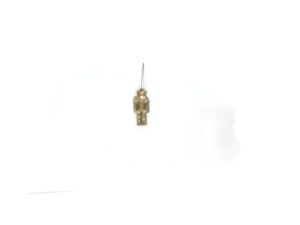 Womens Gold-Tone Crystal Nutcracker Christmas Holiday Pin Brooch NEW