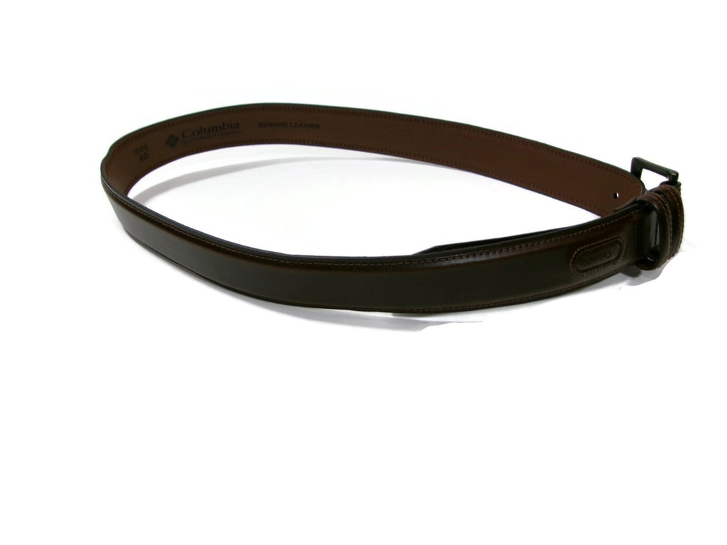 Columbia Sportswear Company Brown Genuine Leather Mens Dress Belt Size 40