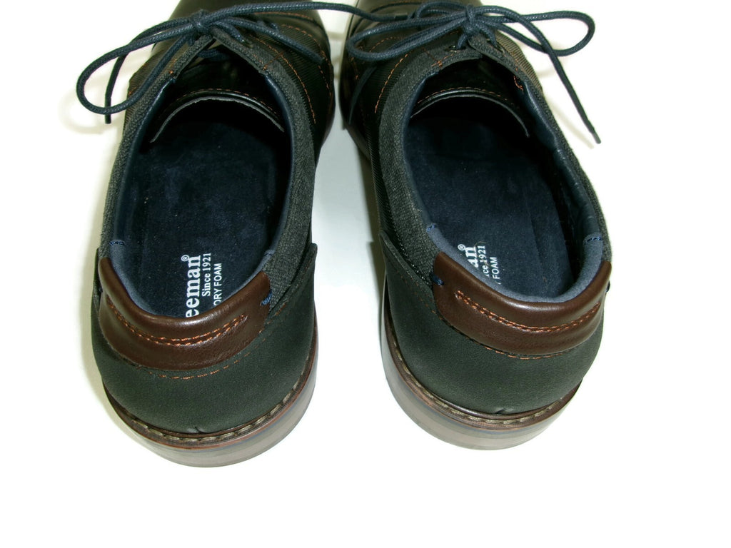 Freeman Mens Black Hudson Cap Toe Oxfords Shoes w/Memory Foam Size 12 M