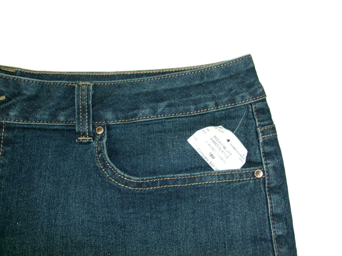 Jessica Simpson Forever Low Rise Distress Fringed Jean shorts Size 18 W 18W New
