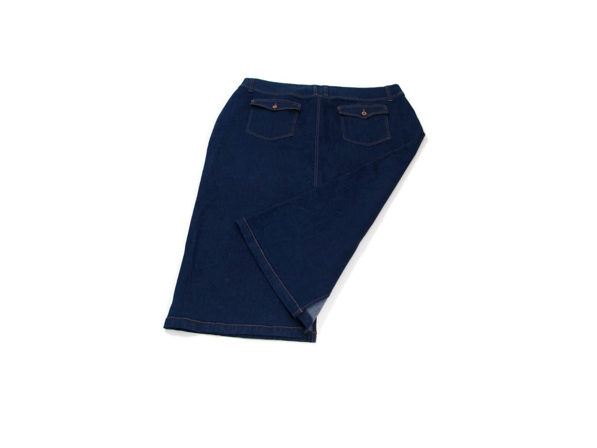 Womens AVENUE BLUES Long Denim Jean Skirt Plus size 20 Stretch to Fabric