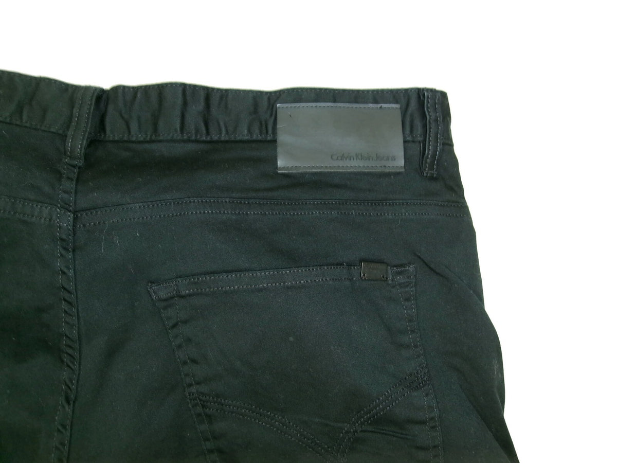 CALVIN KLEIN Mens Black Chinos Casual Pants Slim Straight Size 38 X 30