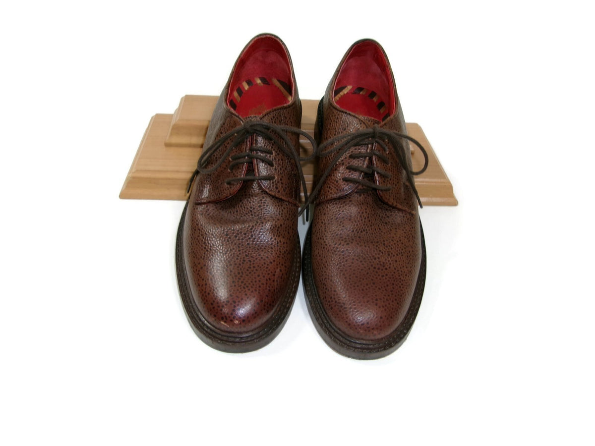 Base London Mens Quality Oxfords Shoes Maudslay Textured Brown EU Size  42 US 9