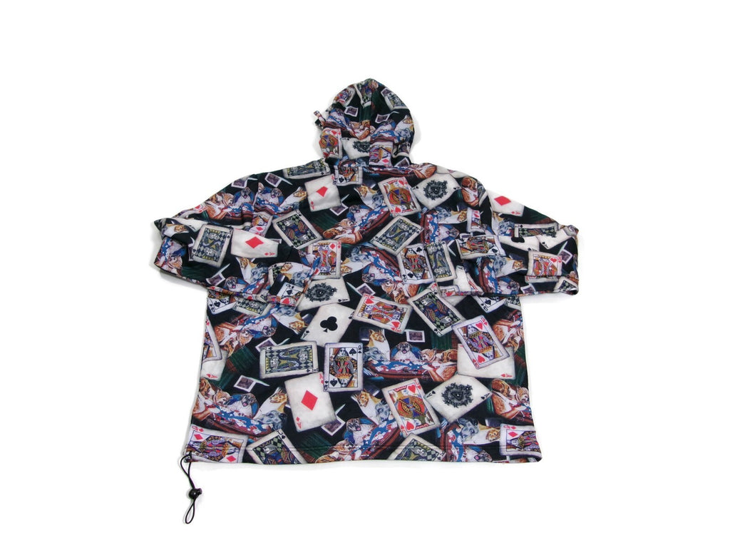 Mens Fresh Prints Of Bel-Air Casino Cards Gamblers Hoodie Sweatshirt Top Size L
