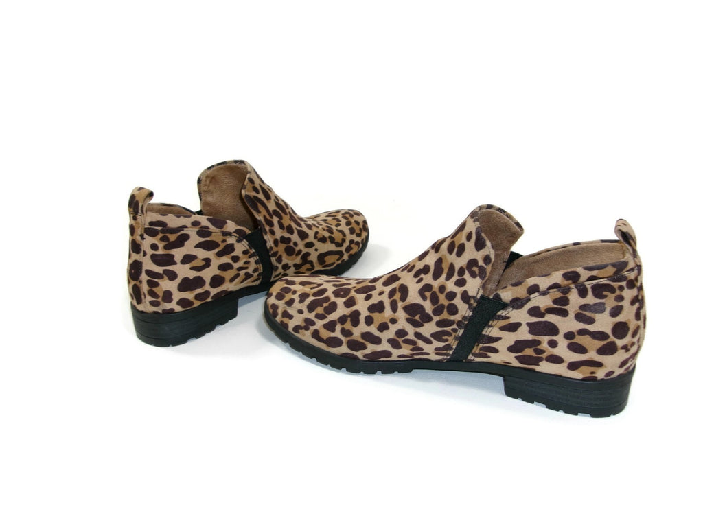 Dr. Scholl's Womens Comfort Leopard Animal Print Booties Shoes Size 7.5 M
