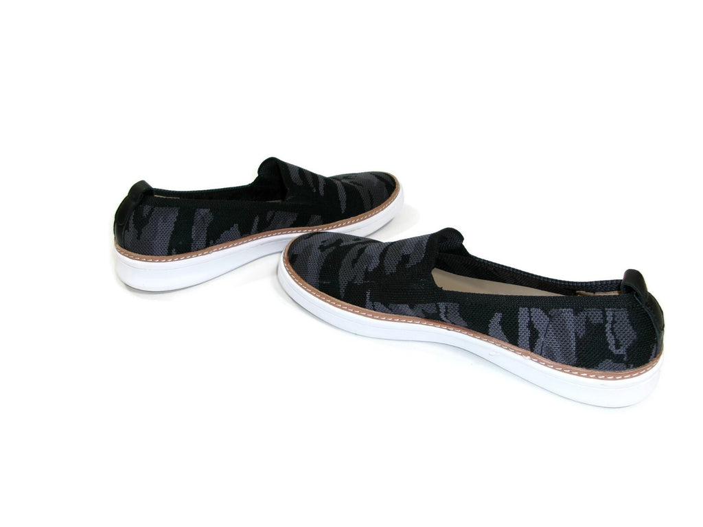 Talbots Womens Brittany Knit Black & Grey Slip On Camouflage Shoes Size 9.5 M