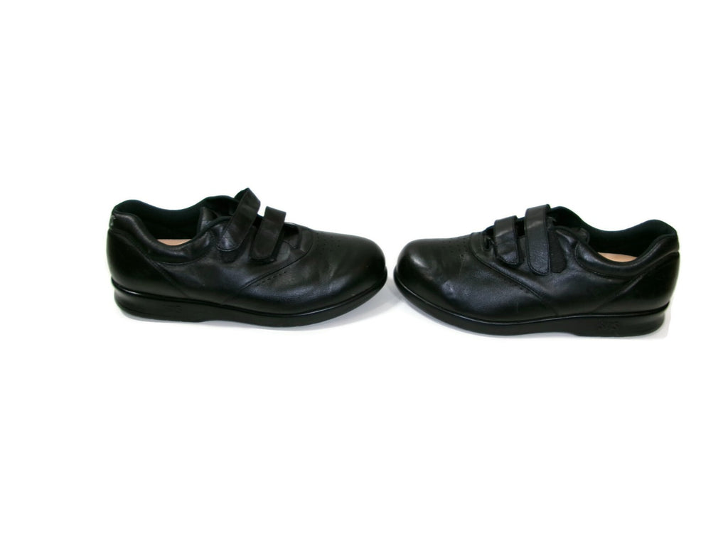 SAS  Me Too -EZ Strap Womens Walking Shoes Black Leather Size 9 WW