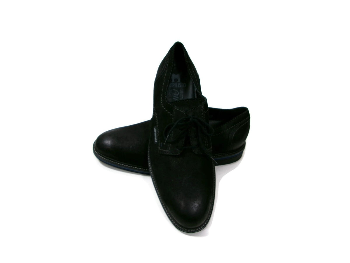Mephisto Mens Quality Derby Oxford Casual Black Leather Lace Up Shoes Size 9.5 M