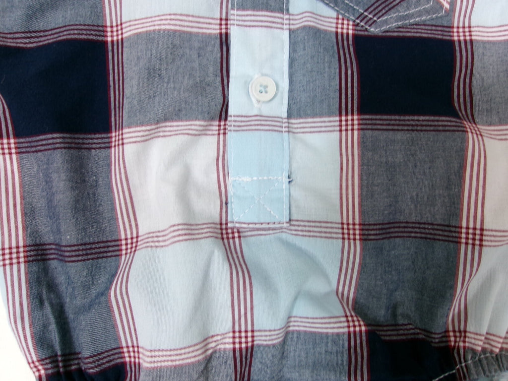 The Original Ben Sherman Collar Shirt Baby Boy One Piece Bodysuit Plaid 3/6 M