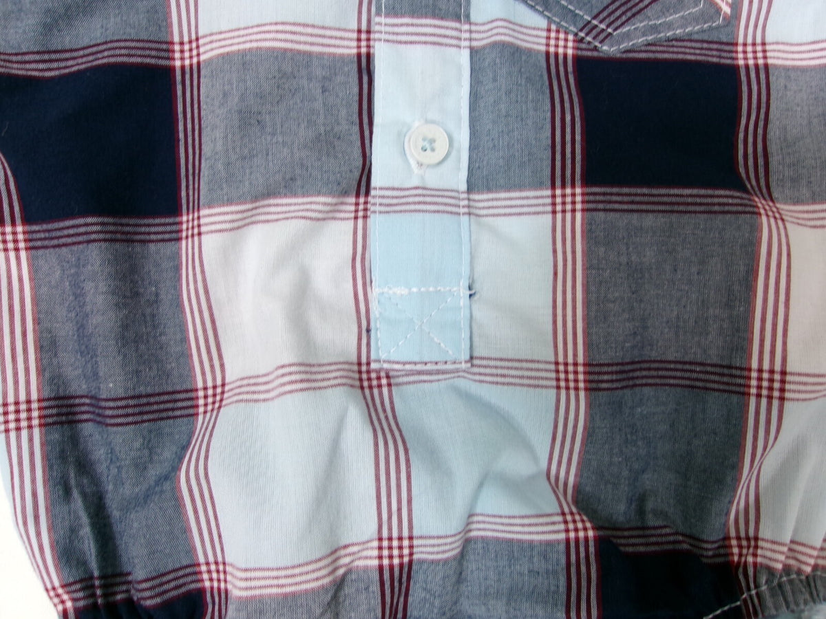 The Original Ben Sherman Collar Shirt Baby Boy One Piece Bodysuit Plaid 3/6 M