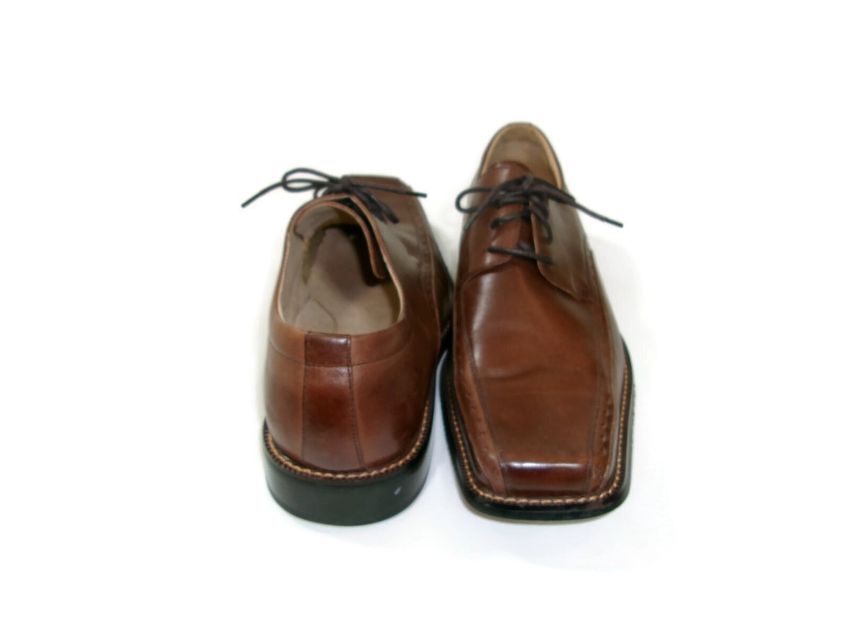 Stacy Adams Mens Tan Brown Lace Up Leather Dress or Casual Shoes Size 11 W