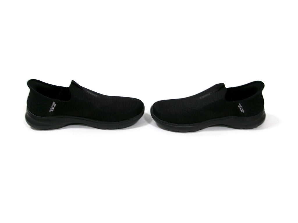 Skechers Mens Black Hands Free Slip Ins Ons Go Walk Shoes Black Meshs Size 11