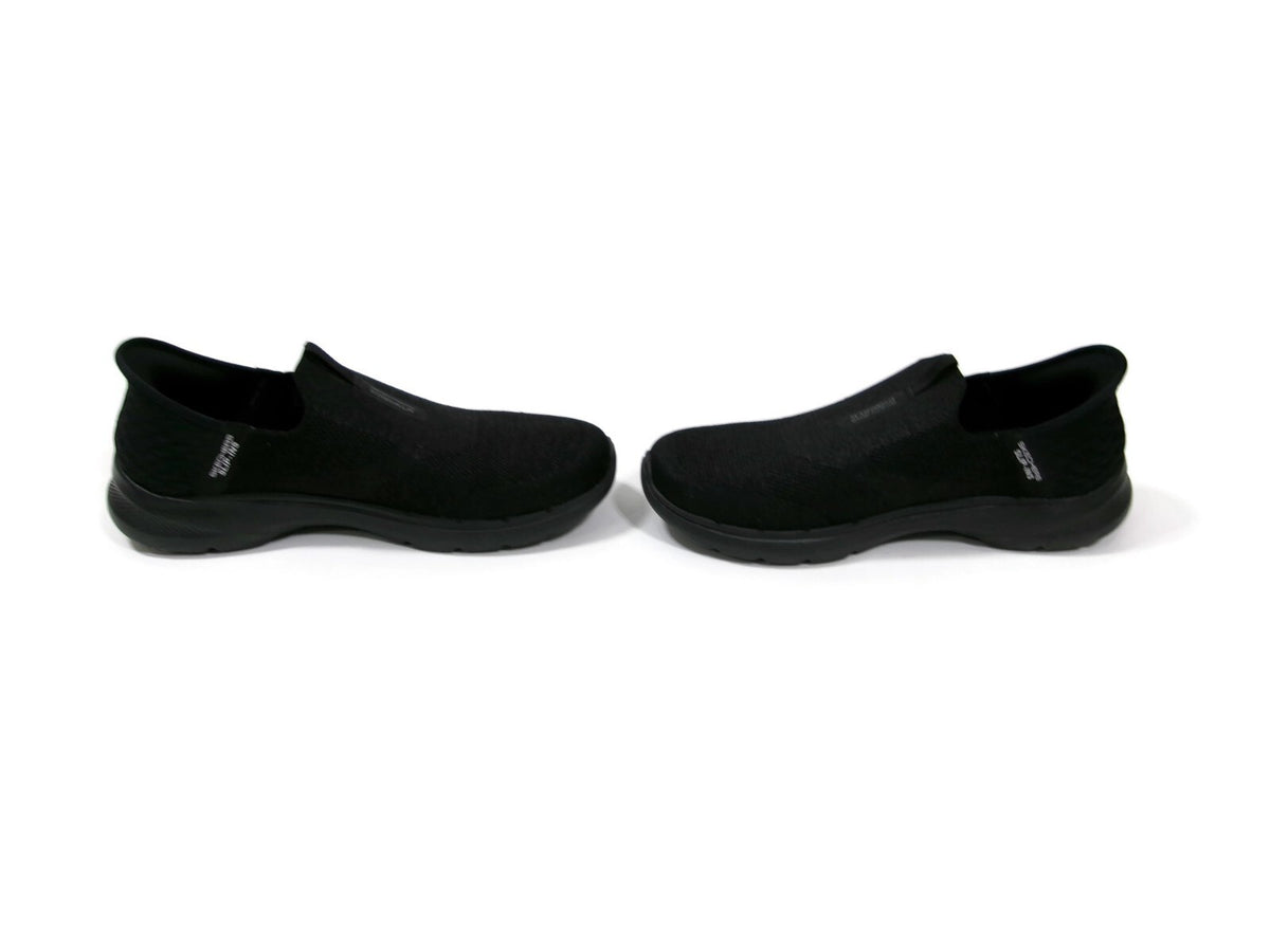 Skechers Mens Black Hands Free Slip Ins Ons Go Walk Shoes Black Meshs Size 11