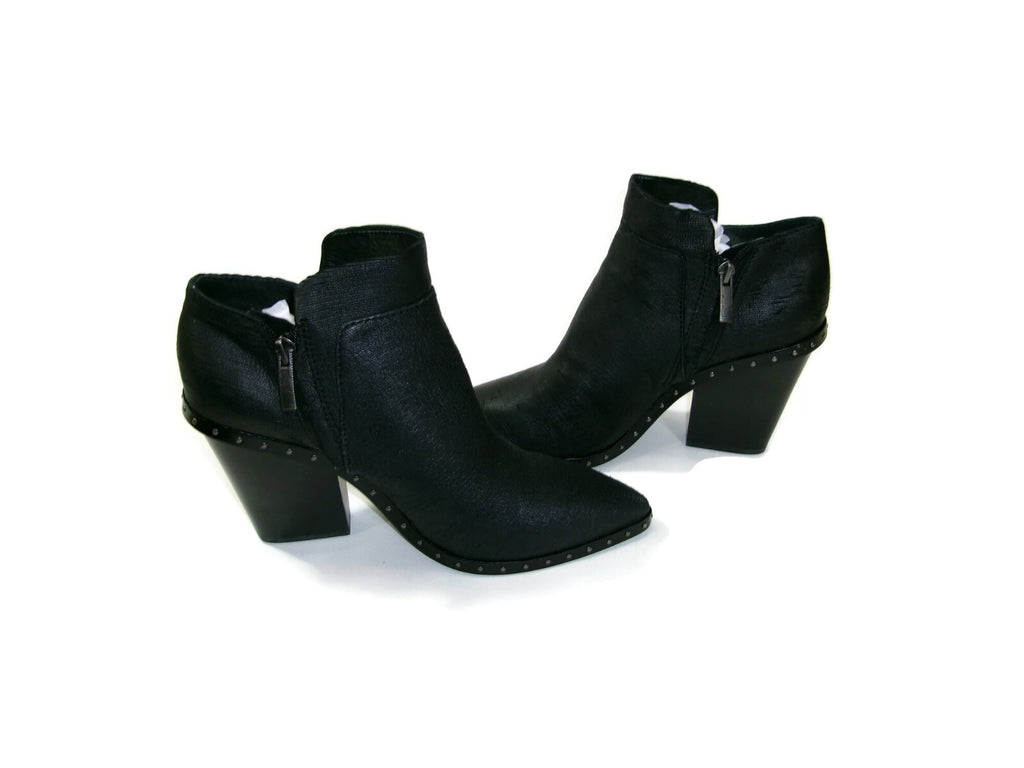 Mercer Edit Womens Road Rage Studded Black Leather Boots Booties Shoes Size 8.5
