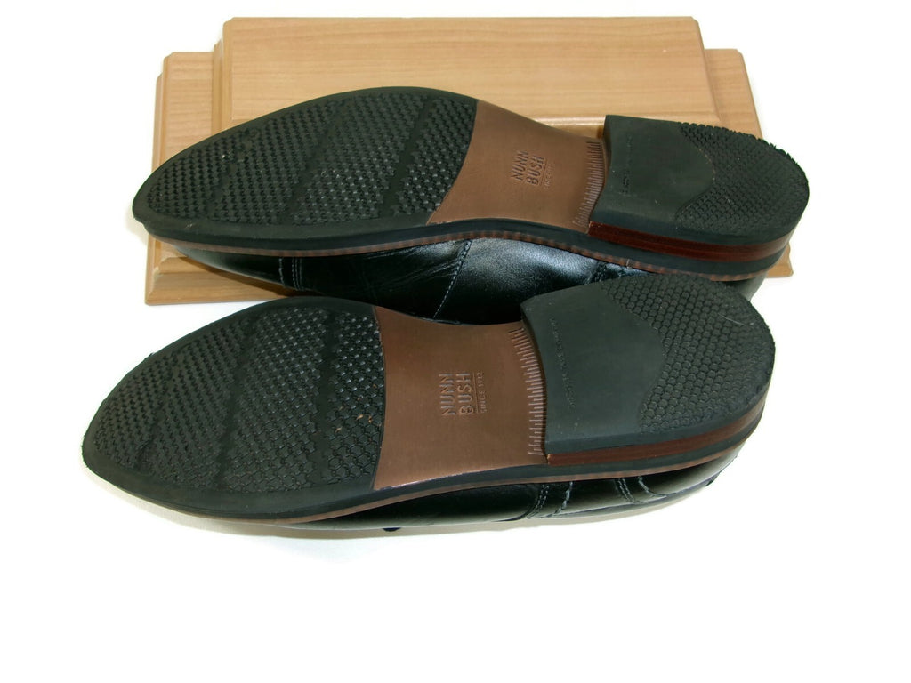 Nunn Bush Discover True Comfort Mens Black Leather Shoes Size 8M Comfort Gel