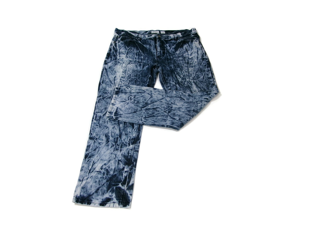 Mens Decibel Jeans Size 42X32 Bleach/Acid Wash Destroyed Relaxed Loose Vintage