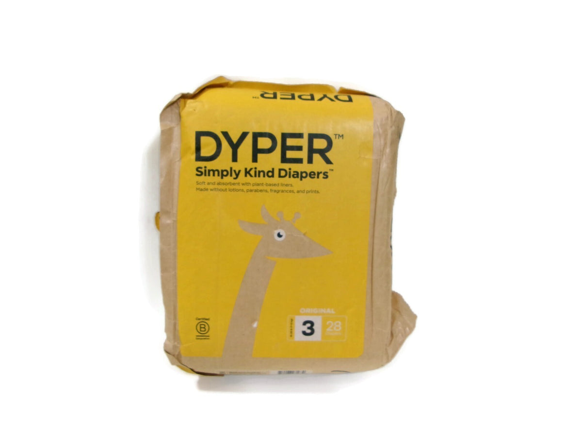 Dyper Simply Kind Disposable Infant Diapers Size 3 (Medium) 28 Count Plant Based