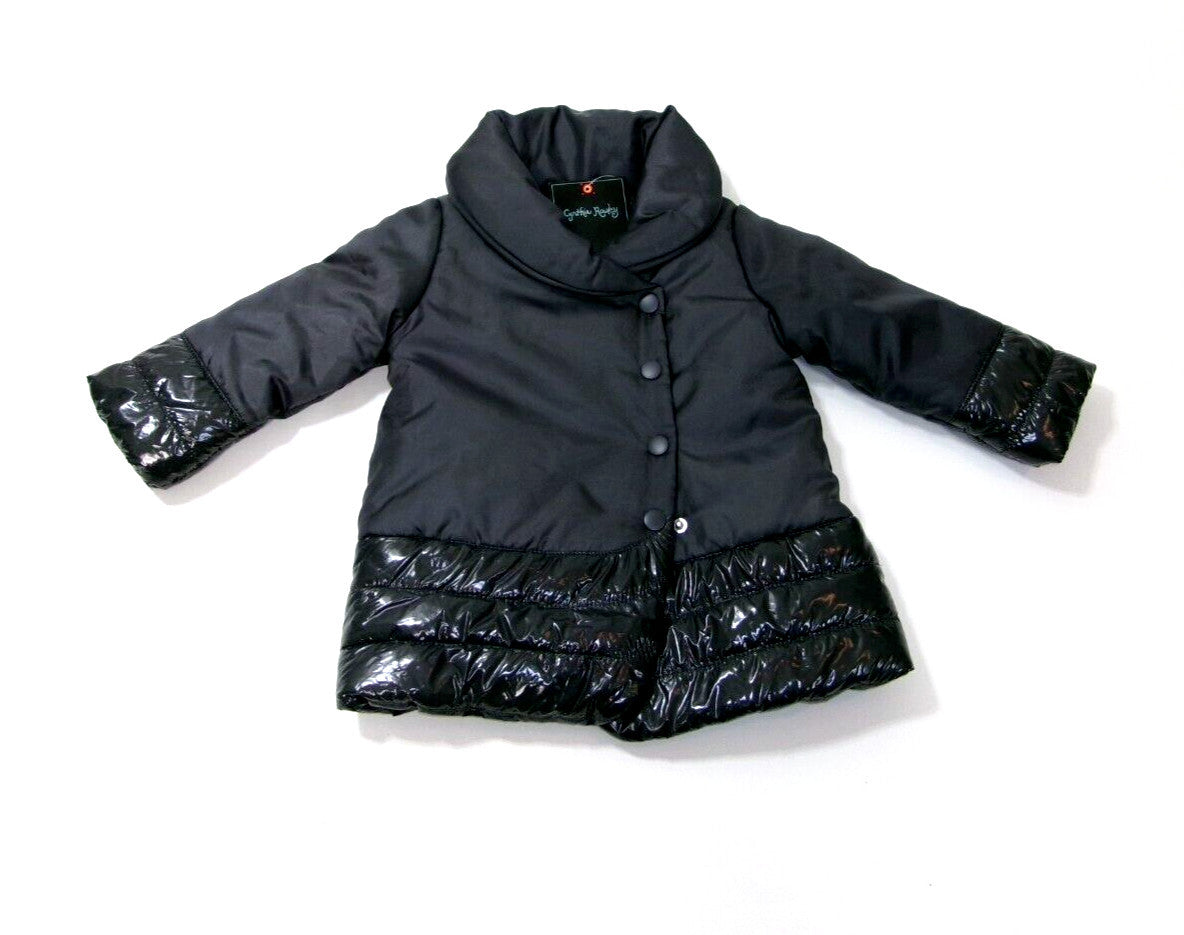 CYNTHIA ROWLEY Toddler Girls Gray Winter PUFFER Jacket Size 12M 12 Months NWT