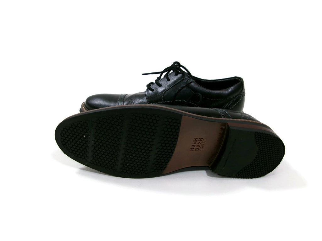 Nunn Bush Discover True Comfort Mens Black Leather Shoes Size 8M Comfort Gel