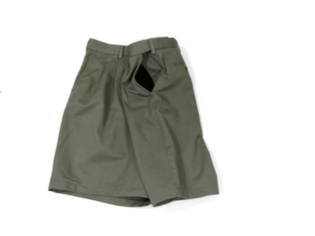 ROUND TREE & YORK Easy Care Mens Olive Green Khaki Chino Shorts Size 40