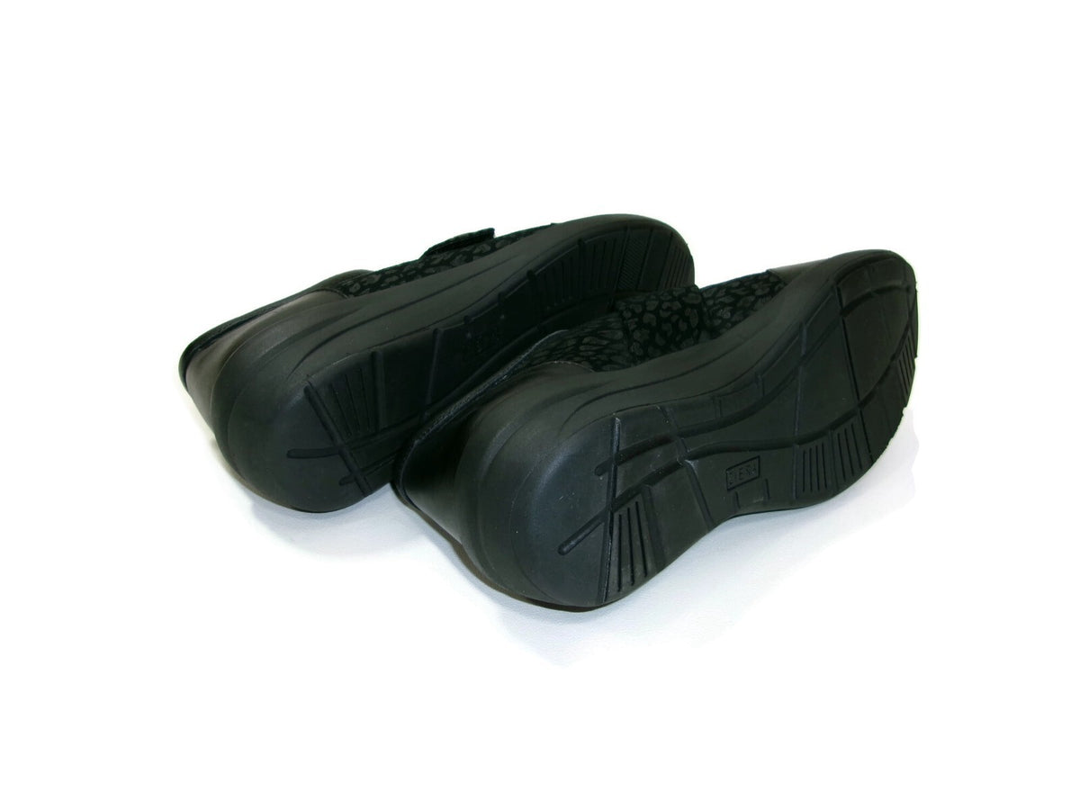 Ziera Nicky Womens Black Leopard Sneakers Shoes size 8.5 W  Missing Insoles $199
