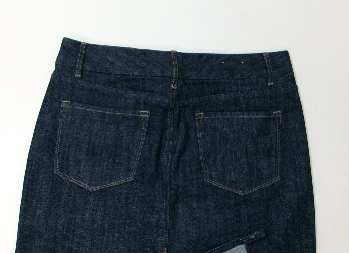 Womens RETRO Vintage GAP JEANS Denim Dark Indigo Jeans Skirt Size 6