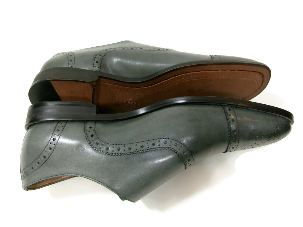 Banana Republic Mens Steel Gray Monk Strap Dress Shoes size 11.5 M Sleek Elegant