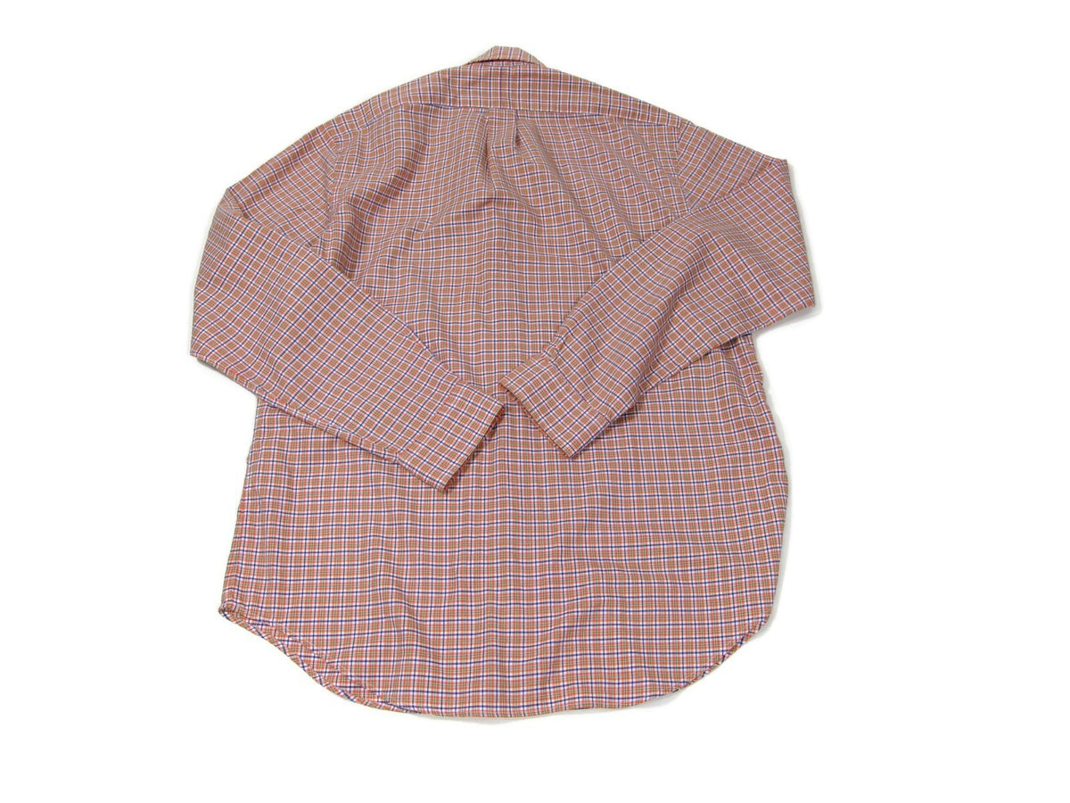 Ralph Lauren Boy's Size Medium Plaid Shirt Orange Button Down Long Sleeve