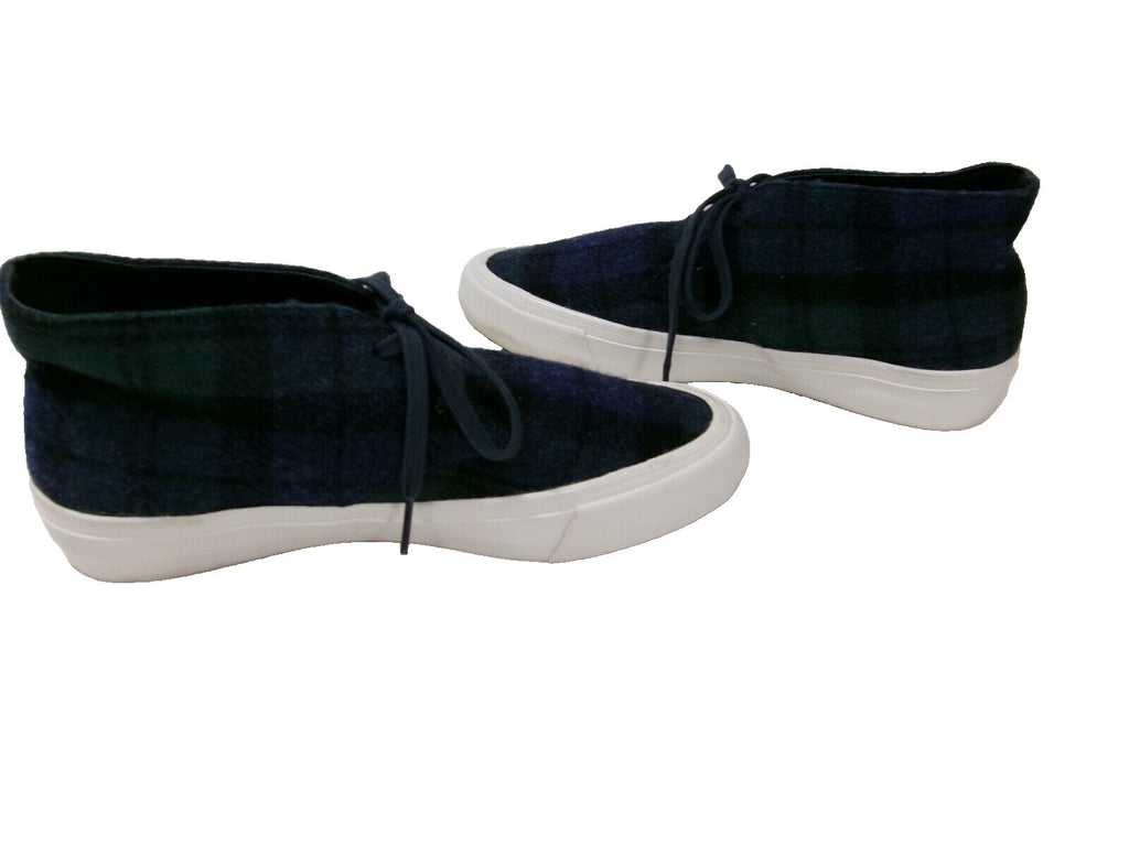 SEAVEES Classic Blue Green PLAID Wool Womens Shoes Size 8.5 M Booties Comfy CUTE