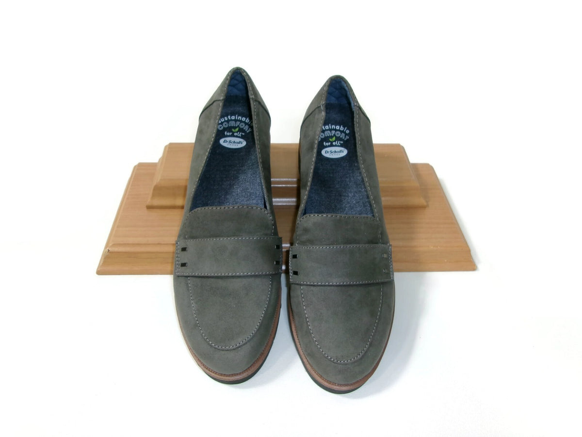 Dr. Scholl's Womens Gray Shoes Size 6.5 M Stylish  Grow Up Loafers Slip Ons