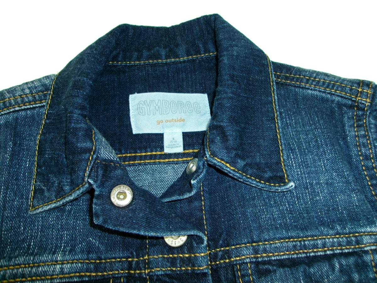 Gymboree Go Outside Boys Girl Unisex Size S 5-6  Denim Jean Distressed Jacket