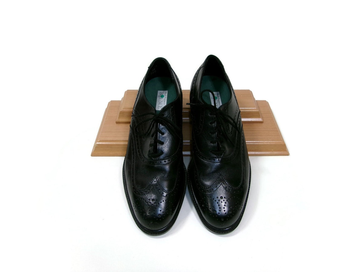 Hush Puppies Bounce Mens Black Leather Wingtip Oxfords Dress Shoes Size 7 M