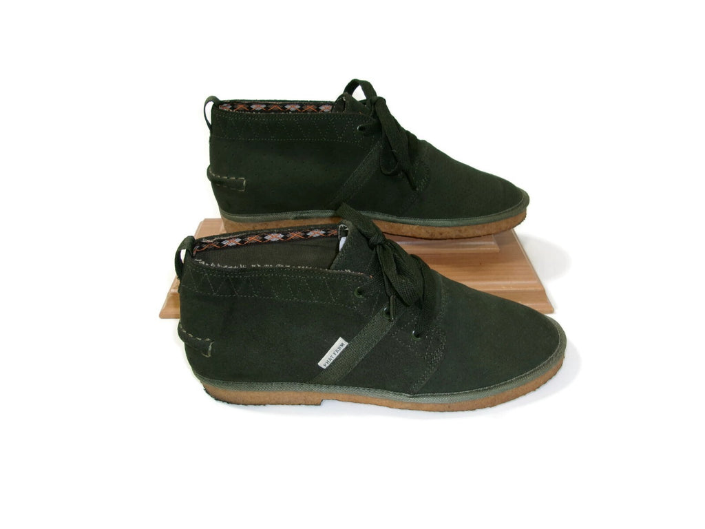 PHAT FARM Pipeline Perforated Olive Green Mens Shoes  Boots Size 10 M Suede