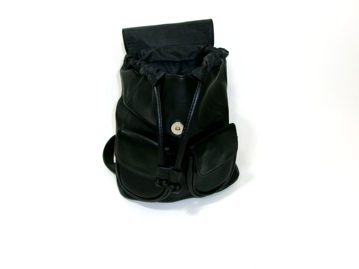 Wild Fable Womens Mini Drawstring Backpack Handbag Purse Black w/ Pockets