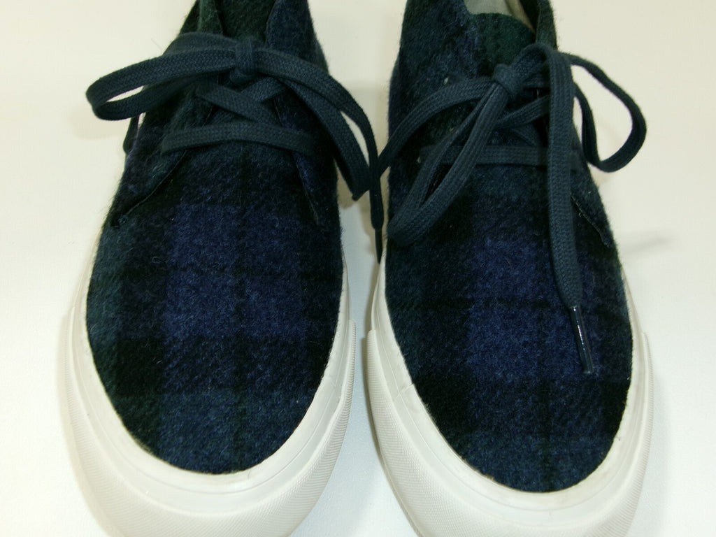 SEAVEES Classic Blue Green PLAID Wool Womens Shoes Size 8.5 M Booties Comfy CUTE