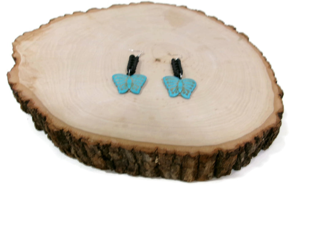 Womens Ear Candy Statement Drop Earrings   Turquoise Butterfly w/ Unique  Design